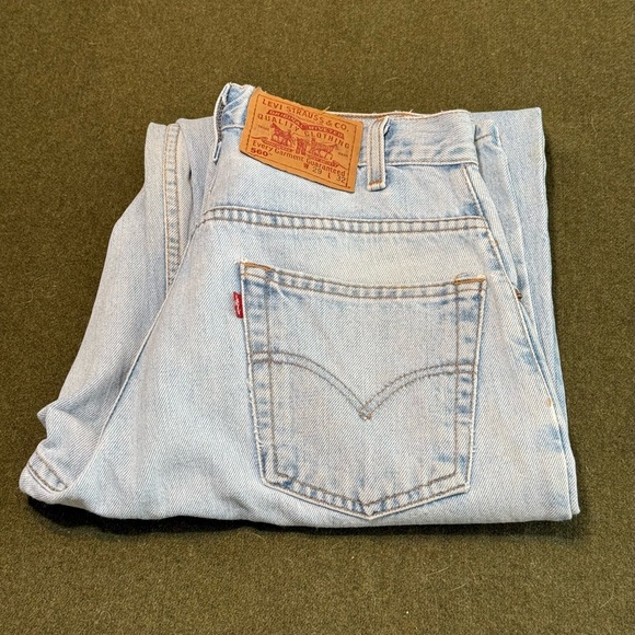 Levi's 560 Vintage 90s Men's Jeans 29x32 Loose Fit Tapered Leg Light Wash Denim - Picture 1 of 10
